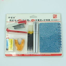 办公与工艺的完美融合 全黑中性笔与订书机套装体验